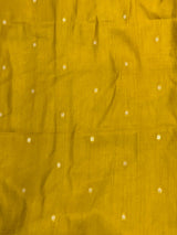 Mustard Yellow banarasi semi tusser Silk Saree - PBRMM1F