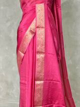 Mauve Pink Pure Viscose Silk Saree - PBRATH4H