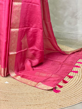 Mauve Pink Pure Viscose Silk Saree - PBRATH4H