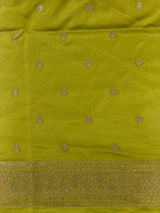 Lime Green Banarasi Satin silk Saree - PBRMM2F