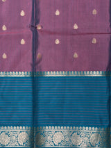 Mauve pink semi banarasi Saree - PFAZ24