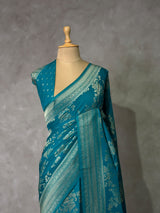 Blue Banarasi georgette Saree - PBRFA1I