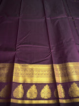 Deep Purple Semi kanchipuram silk saree- PSSRN1