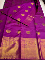 Purple Semi kanchipuram silk saree- PSSRN2