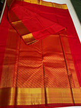 Red Semi kanchipuram silk saree- PSSRN3