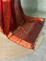 Maroon semi banarasi silk saree- AISHN2F