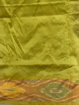 Brown and Green Handloom silk cotton saree - PBRMH1I