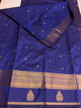 Royal blue Semi kanchipuram silk saree- PSSRN7