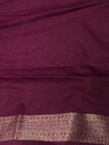 Deep wine Semi Tusser silk saree- PBRMM3I