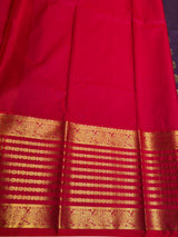 Violet and Reddish pink Semi kanchipuram silk saree- PSSRN14
