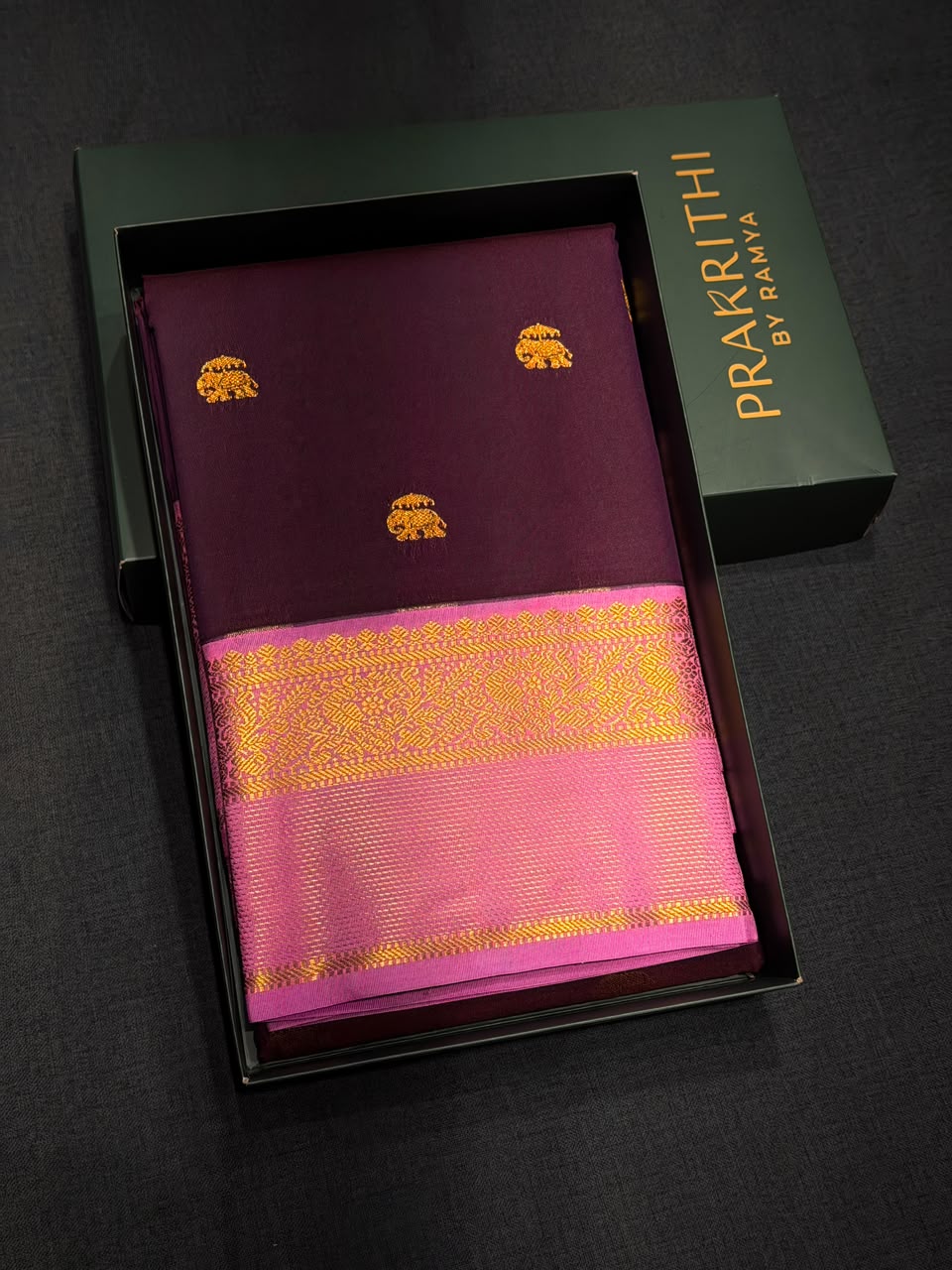 Purple and Pink Semi kanchipuram silk saree- PSSRN27
