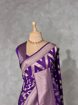 Violet Georgette fabric saree- PBRVAR1M