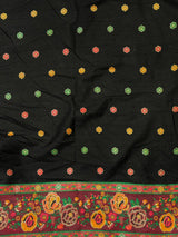 Black Pashmina silk Saree - PBRMM7