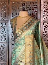 Soft Tissue pochampalli silk Saree - PBRKIV3C