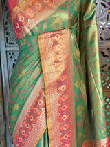 Soft Tissue pochampalli silk Saree - PBRKIV3B