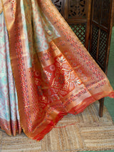 Soft Tissue pochampalli silk Saree - PBRKIV3
