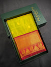 Parrot green and maroon Semi kanchipuram silk saree- PSSRN33