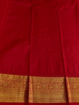 Sandal and red Semi kanchipuram silk saree- PSSRN38