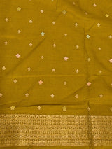Deep Olive Green Semi Tusser silk saree- PBRMM4C
