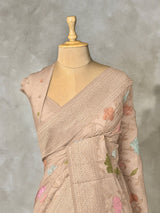 Nude shade Semi Tusser silk saree- PBRMM4F