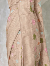 Nude shade Semi Tusser silk saree- PBRMM4F