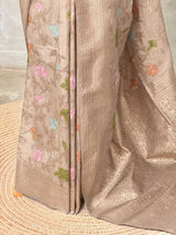 Nude shade Semi Tusser silk saree- PBRMM4F