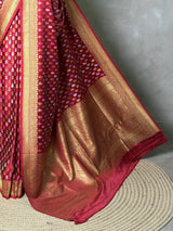 Maroon Satin silk Saree - PBRKIV6G