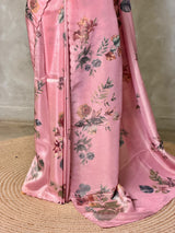 Pastal Pink Pure Soft Tissue silksaree - PBRRUPE