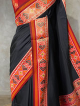 Black pochampalli silk Saree - PBRKIV4E