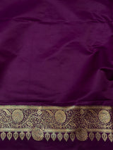 Lavender and purpleBanarasi mashru katan silk saree - PRAZ9