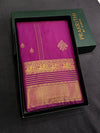 Vadamalli and purple Semi Kanchipuram Silk Saree PSSRN46