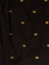 Black Banarasi satin silk saree - PBRMM5O