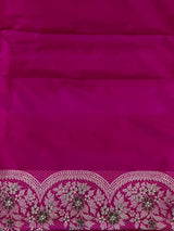 Rani pink pure katan Banarasi silk saree - PBRKATAN8