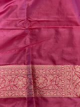 Pink pure katan Banarasi silk saree - PBRKATAN4