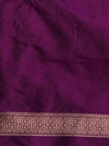 Deep wine pure katan Banarasi silk saree - PBRKATAN6