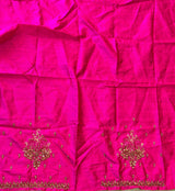 Rani pink Pure Raw Silk Saree - PBRRAW5