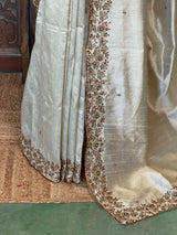 Sandal Pure Raw Silk Saree - PBRRAW6