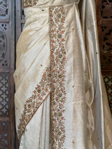 Sandal Pure Raw Silk Saree - PBRRAW6