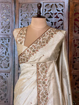 Sandal Pure Raw Silk Saree - PBRRAW6