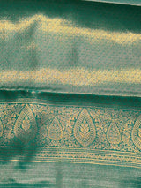 Peacock green Tissue Kanchipuram saree- PBRIDEK20D