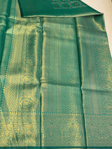 Peacock green Tissue Kanchipuram saree- PBRIDEK20D