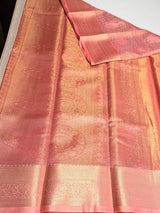 Pink Tissue Kanchipuram saree- PBRIDEK23