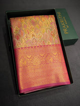 Dark pink Tissue Kanchipuram saree- PBRIDEK21
