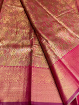 Dark pink Tissue Kanchipuram saree- PBRIDEK21