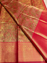 Red Tissue Kanchipuram saree- PBRIDEK21a