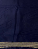 Navy Blue katan Banarasi silk saree - PRAZ9C