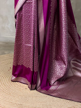 Purple katan Banarasi silk saree - PRAZ9