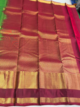 Green and Maroon Pure Vintage Kanchipuram Silk saree - PPUREN27