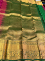 Purple and Green Pure Vintage Kanchipuram Silk saree - PPUREN29