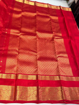 Red Pure Vintage Kanchipuram Silk saree - PPUREN50